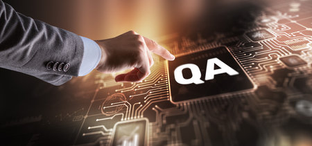 Quality Assurance Service Guarantee Standard. Certification Guarantee Conceptの写真素材