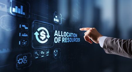 Allocation of Resources. Marketing Planning Strategy Concept. Business Technologyの写真素材