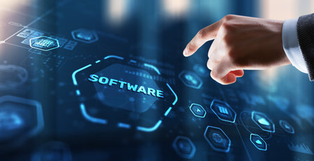 Software development. Internet network technology conceptの写真素材