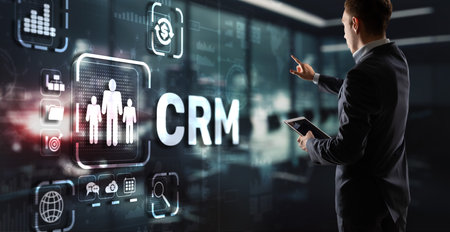 CRM Customer Relationship Management. Customer orientation conceptの写真素材