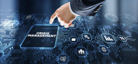 Crisis management concept. Procedure for finding a solution to the crisisの写真素材