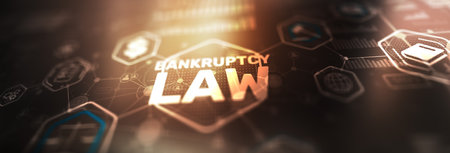 Bankruptcy law concept. Judicial decision lawyer businessの写真素材