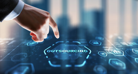 Outsourcing Human Resources Global Recruitment conceptの写真素材