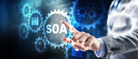 SOA. Service oriented architecture. Business model and Information technologyの写真素材