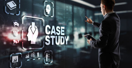Case Study Education concept. Analysis of the situation to find a solutionの写真素材