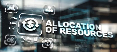 Allocation of resources. Development strategy. Concept of marketingの写真素材