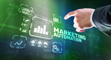Marketing automation concept. Business Technology Internet and networkの写真素材