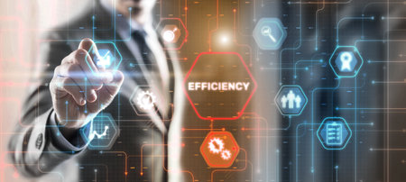 Manager businessman plan to increase efficiencyの写真素材