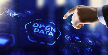 Open data api internet technology concept. Online documentation databaseの写真素材