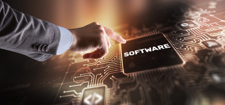 Software development. Internet network technology conceptの写真素材