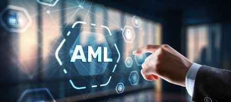 AML Anti Money Laundering Financial Bank Business Technology Conceptの写真素材