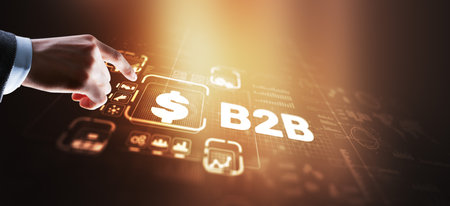 B2B Business Technology Marketing Company Commerce concept. Business to Businessの写真素材