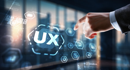 Mobile app user experience UX or app UXの写真素材