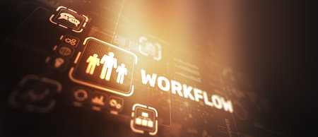 Workflow management. Automation of company processes and workflowsの写真素材