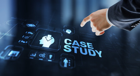 Case Study Education concept. Analysis of the situation to find a solutionの写真素材