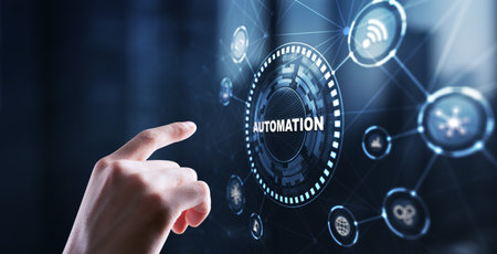 Automation technology industrial process workflow optimisationの写真素材