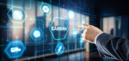 Kanban Management of work processes business process optimisationの写真素材
