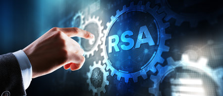 RSA. Rivest Shamir Adleman. Public key cryptographic algorithmの写真素材