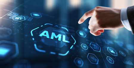 AML Anti Money Laundering Financial Bank Business Technology Conceptの写真素材