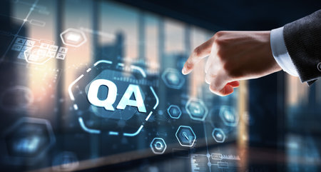 Quality Assurance Service Guarantee Standard. Certification Guarantee Conceptの写真素材