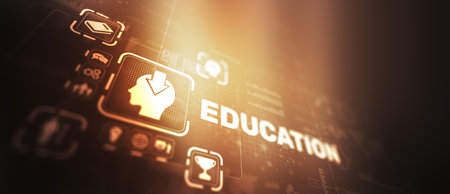 Education E-learning , internet lessons and online webinar internet Technologyの写真素材