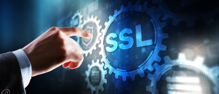 SSL Secure Sockets Layer concept. Secured communications conceptの写真素材