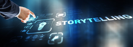 Storytelling. Story Telling Education and literature Business concept. Ability to tell storiesの写真素材