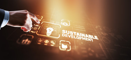 Sustainable Balanced Development. Balance between nature and science