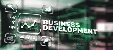 Business Development Abstract 3d backgroundの写真素材