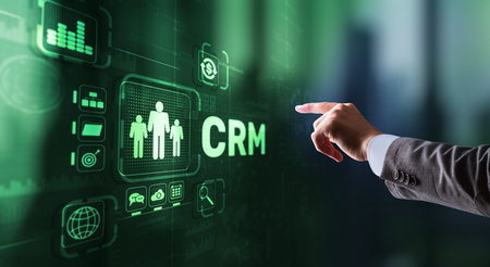 CRM Customer Relationship Management. Customer orientation conceptの写真素材