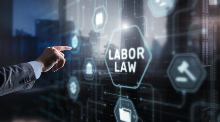 Labor Law. Labor relations, control and regulation of mutual relations with employeesの写真素材