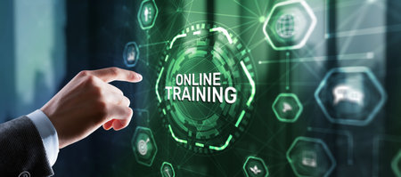 Training online Webinar E-learning Skills Business Conceptの写真素材