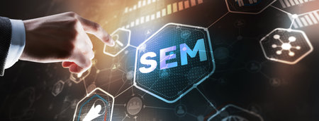 SEM Search Engine Marketing. Digital marketing, Online advertisingの写真素材