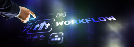 Workflow Repeatability Systematization Business Process. Business Technology Internet.の写真素材
