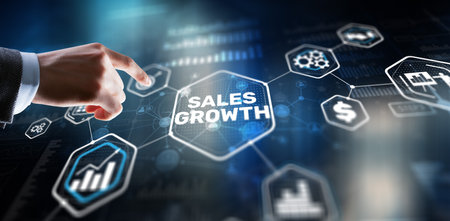 Business development to success and growing growth conceptの写真素材