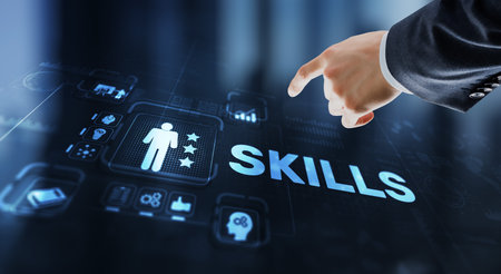 Skills Learning Personal development Finance Competency Business conceptの写真素材