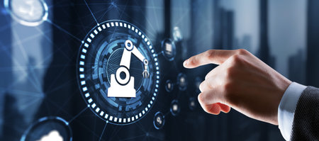 RPA Robotic Process Automation system. Artificial intelligence conceptの写真素材
