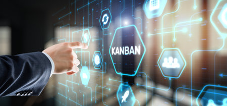 Kanban Management of work processes business process optimisationの写真素材
