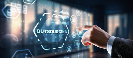 Outsourcing Human Resources Global Recruitment conceptの写真素材