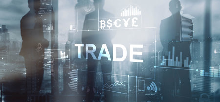 Analyzing market trends for successful crypto trading. Concept investingの写真素材