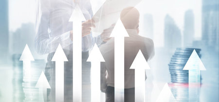 Stock Market Growth Charts. Investment and Trading Conceptの写真素材