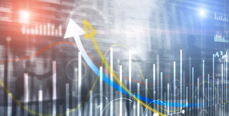 Trading and stock markets. Crypto trader investor backgroundの写真素材