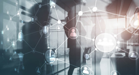 People network connection. Network work connections conceptの写真素材