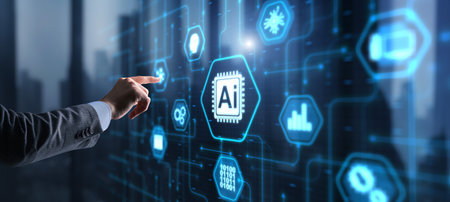 AI Artificial Intelligence concept. Technology learning.の写真素材
