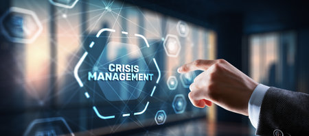 Crisis management concept. Procedure for finding a solution to the crisis.の写真素材