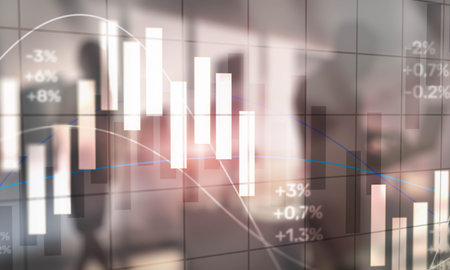 Stock Business finance investment financial graph chart.の写真素材