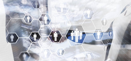 Social media network concept. Business Finance Technology.の写真素材