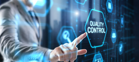 Quality control. New quality control standards.の写真素材
