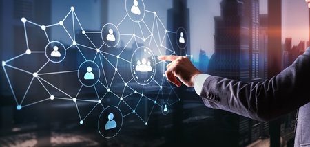 People network structure. HR - Human resources management and recruitment concept.の写真素材