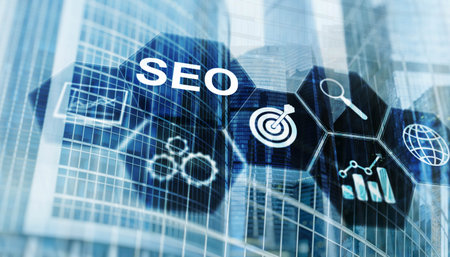 SEO search engine optimization e-commerce and online retail business.の写真素材